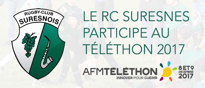 Le RC Suresnes participe au Téléthon 2017