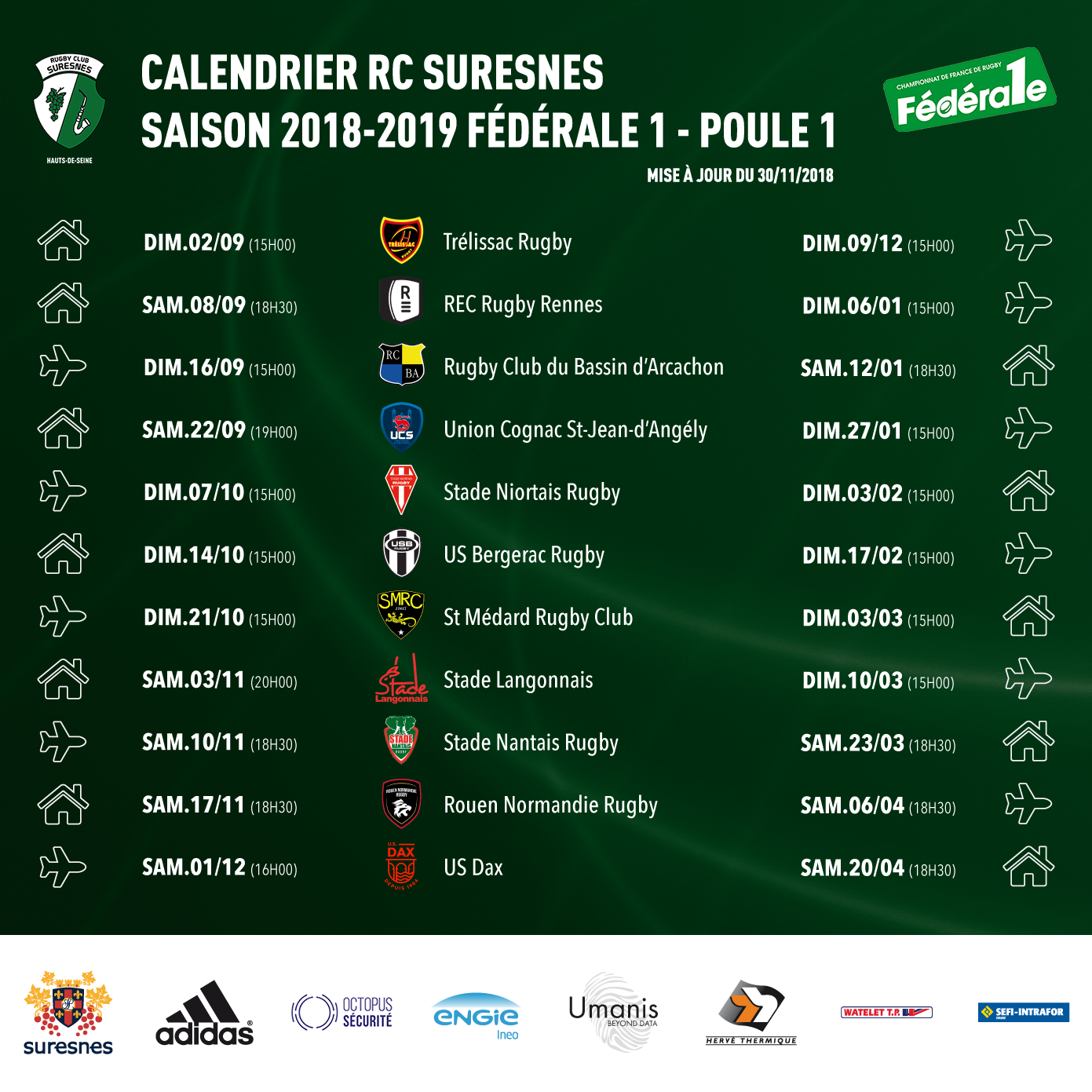 Le Calendrier 202223 De Nos Feminines Devoile Rugby Club Massy Essonne