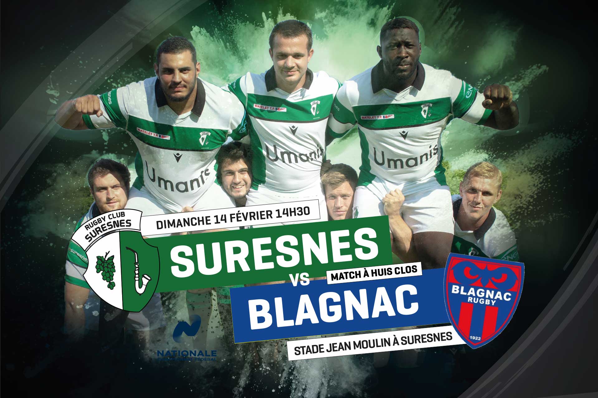 RC Suresnes / Blagnac Rugby - La diffusion en Live