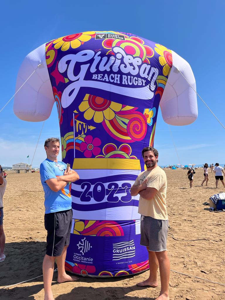 each rugby de Gruissan avec les Brésiliens de Sao Paulo