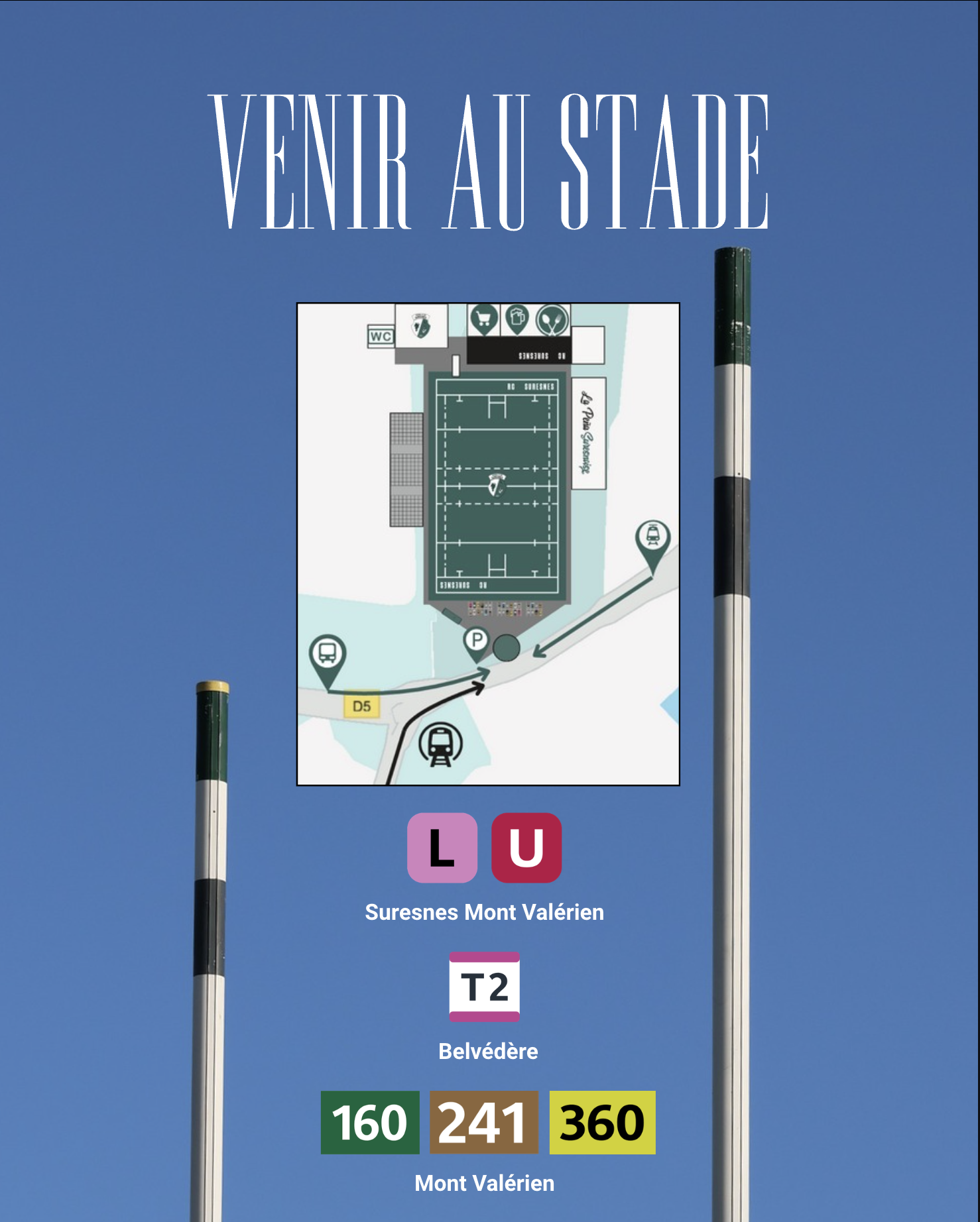 Plan du Stade Jean Moulin – RC Suresnes